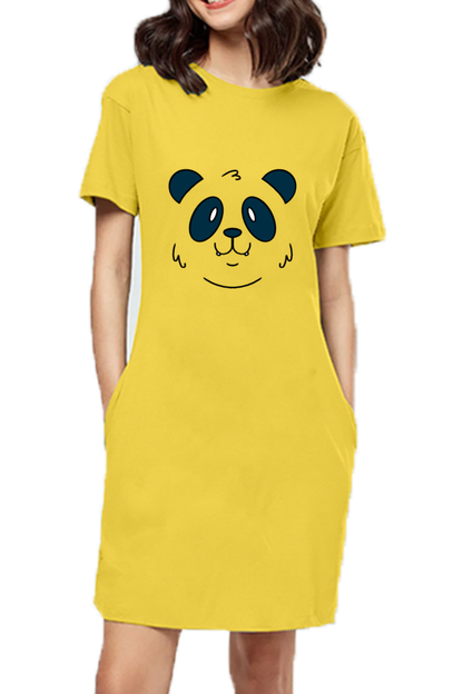 Panda Face T-Shirt Dress