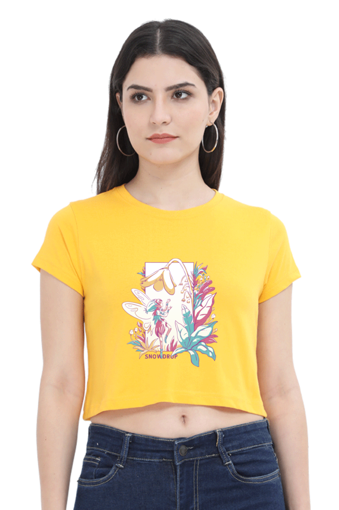 Small Fairy With Flowers Crop Top