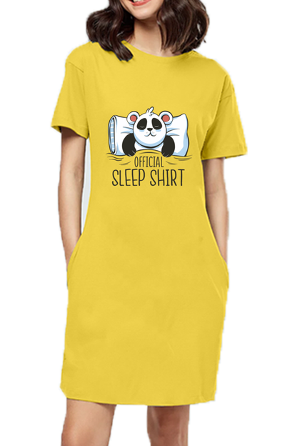 Panda Sleep T-Shirt Dress