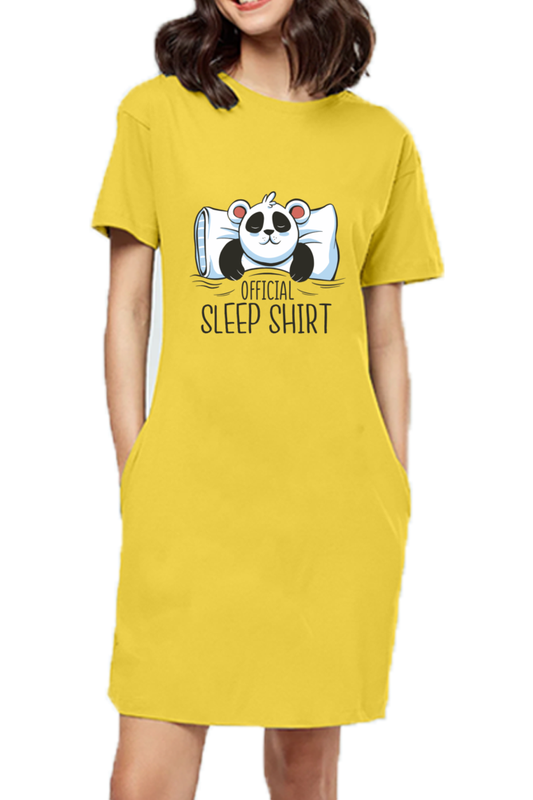 Panda Sleep T-Shirt Dress