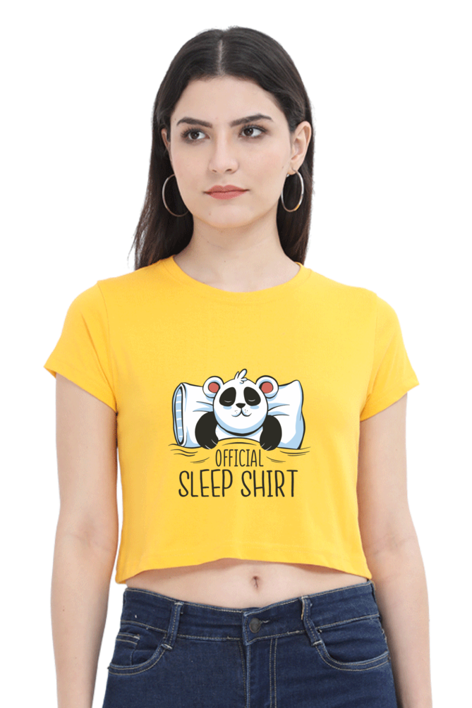Panda Sleep Crop Top