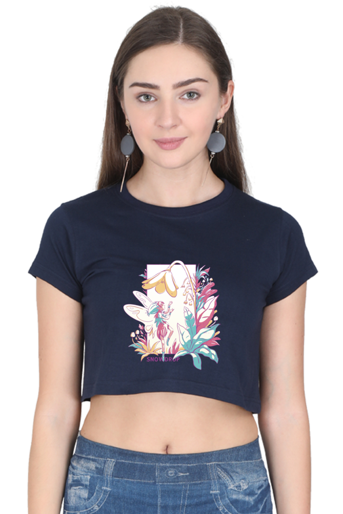 Small Fairy With Flowers Crop Top
