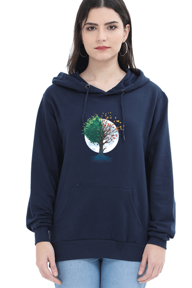 Tree Of Butterflies Autumn Hooded Sweat Shirt