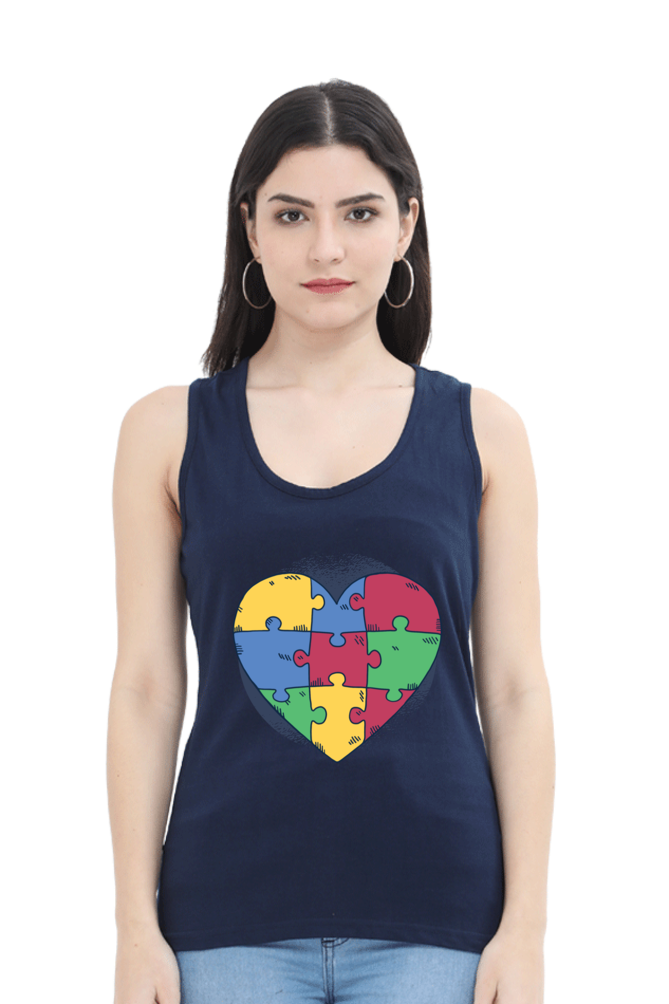 Autism Heart Puzzle Tank Top