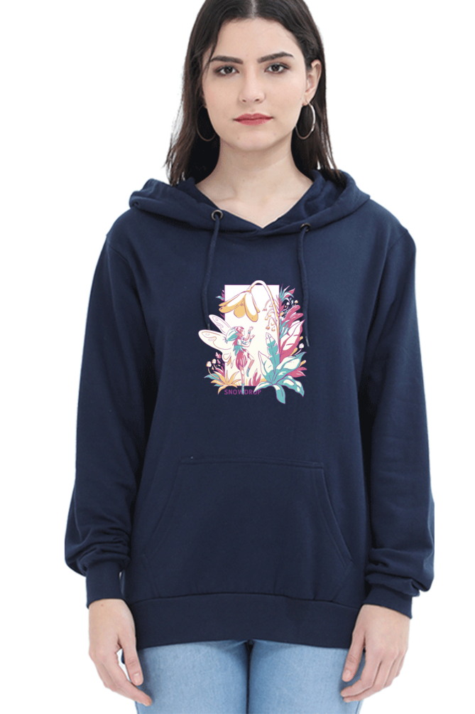 Small Fairy With Flowers Hooded Sweat Shirt