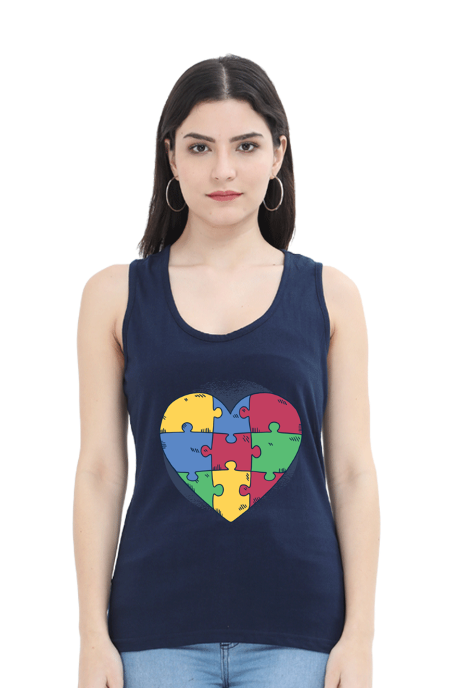 Autism Heart Puzzle Tank Top