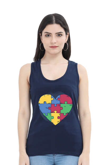 Autism Heart Puzzle Tank Top
