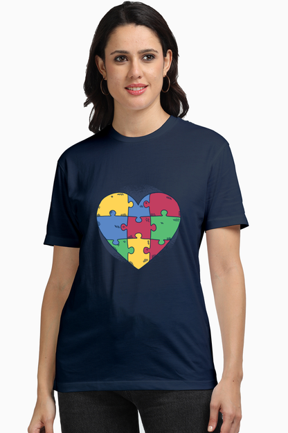 Autism Heart Puzzle Supima T-Shirt