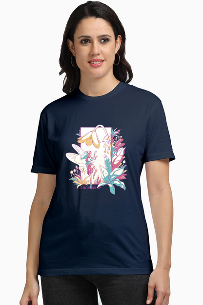 Small Fairy With Flowers Supima T-Shirt