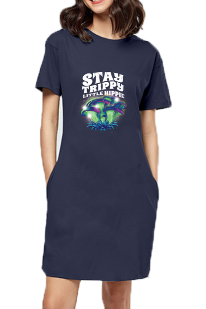 Magic Mushrooms Fantasy T-Shirt Dress