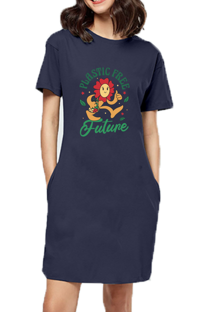 Plastic Free Flower T-Shirt Dress