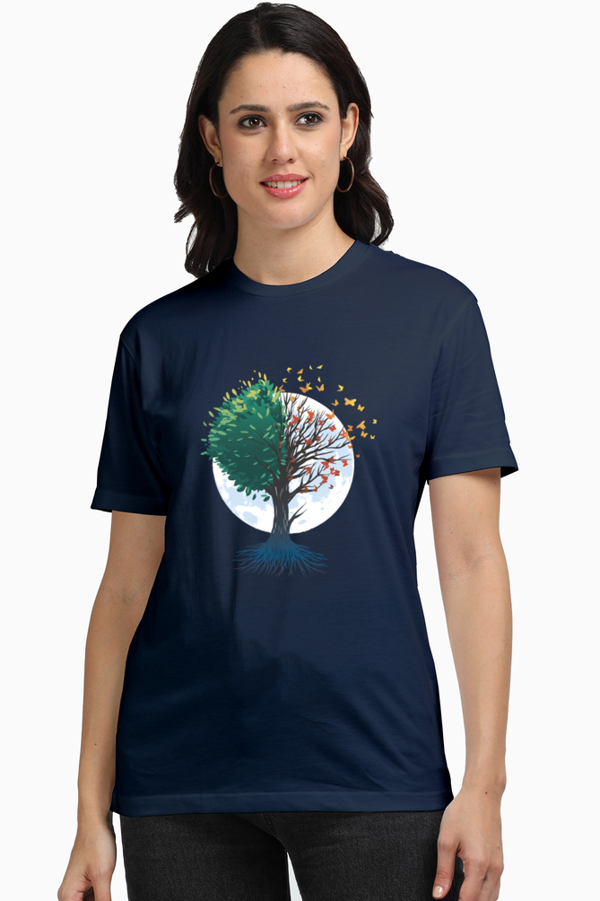 Tree Of Butterflies Autumn Supima T-Shirt