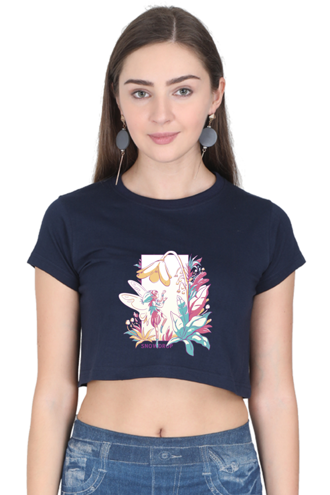 Small Fairy With Flowers Crop Top
