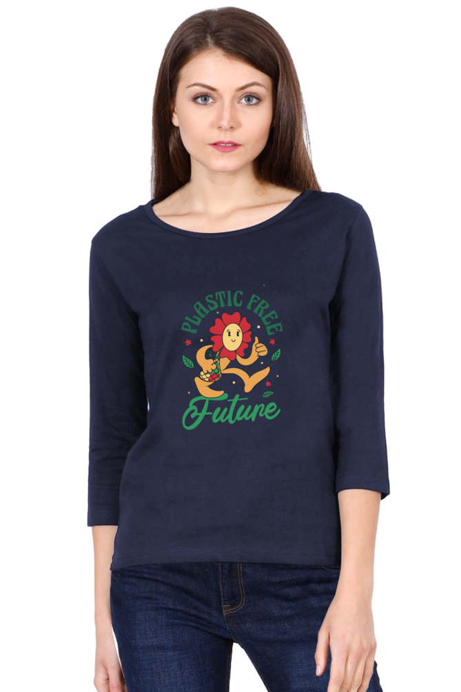 Plastic Free Flower Round Neck Full Sleeve
