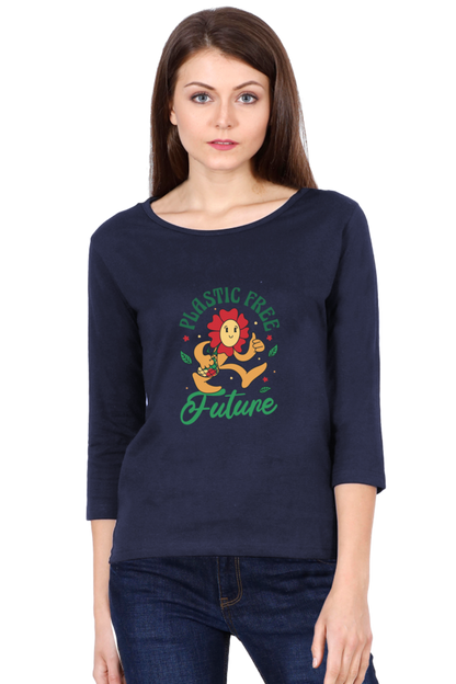 Plastic Free Flower Round Neck Full Sleeve