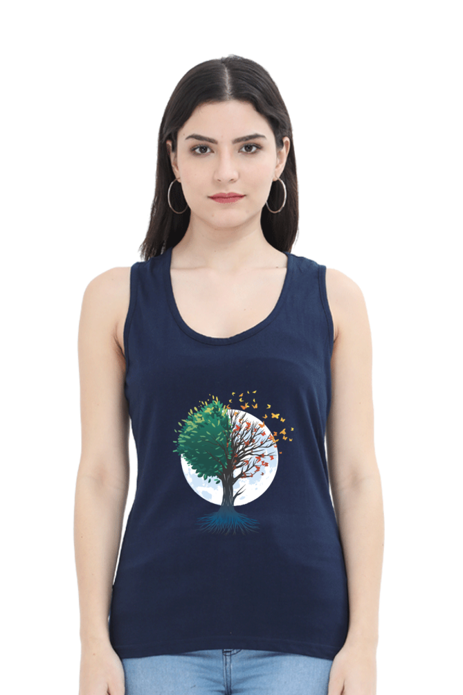 Tree Of Butterflies Autumn Tank Top