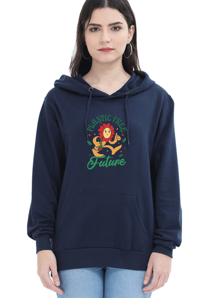 Plastic Free Flower Hooded Sweat Shirt