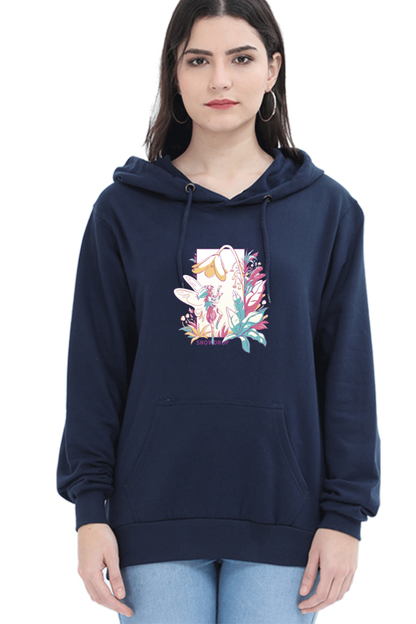 Small Fairy With Flowers Hooded Sweat Shirt