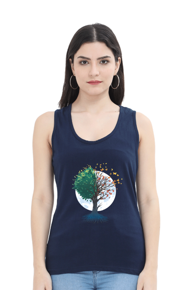 Tree Of Butterflies Autumn Tank Top