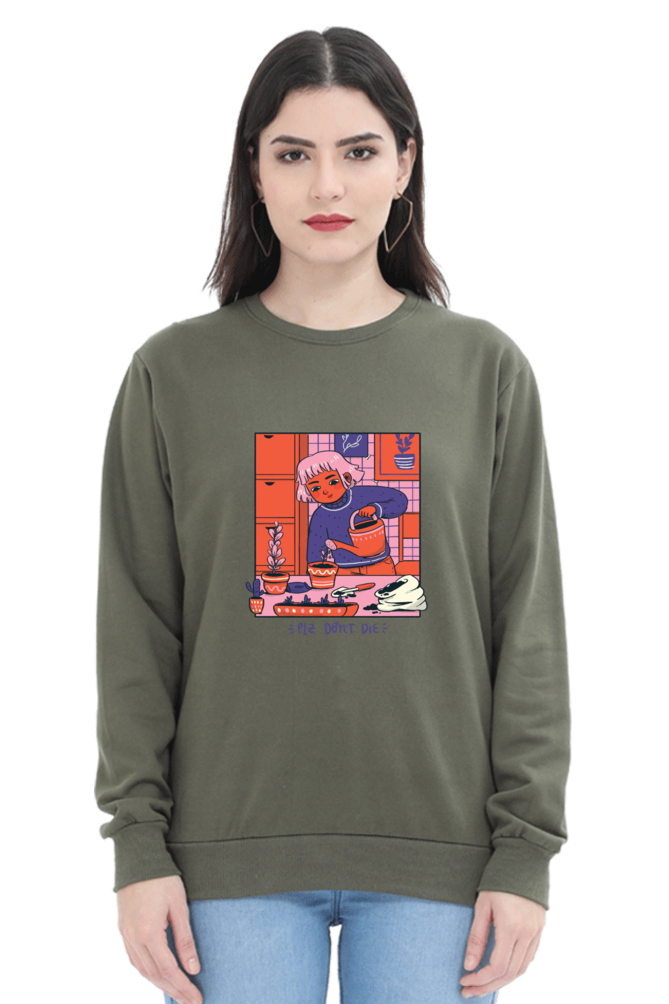 Girl Watering Plant Sweatshirt
