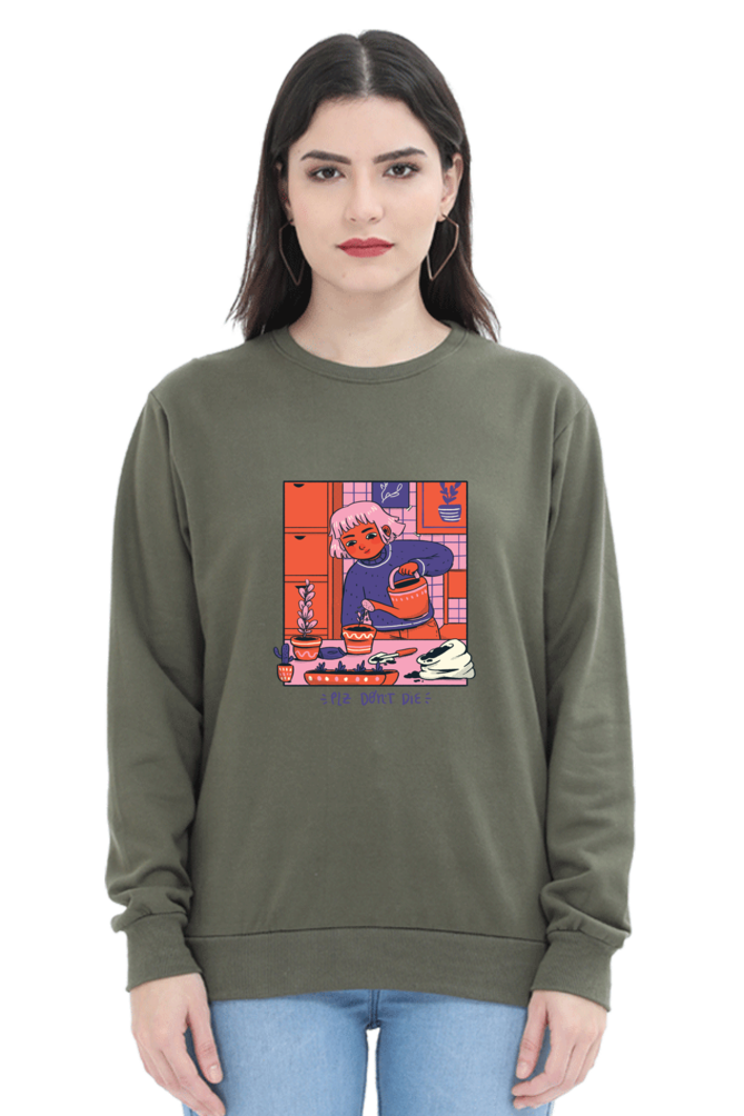 Girl Watering Plant Sweatshirt