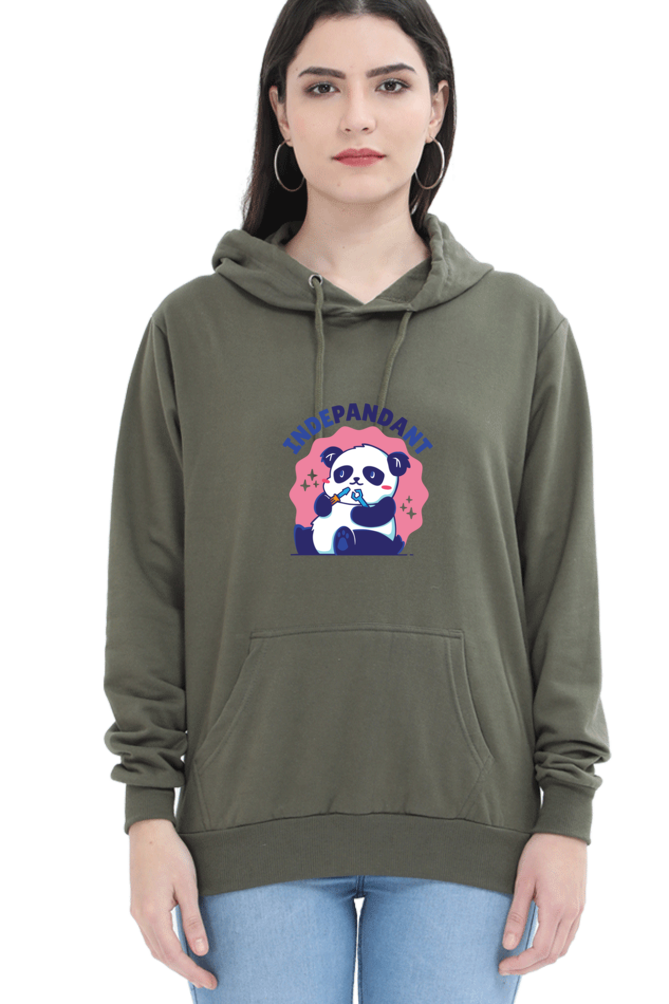 Indepandant Panda Hooded Sweat Shirt