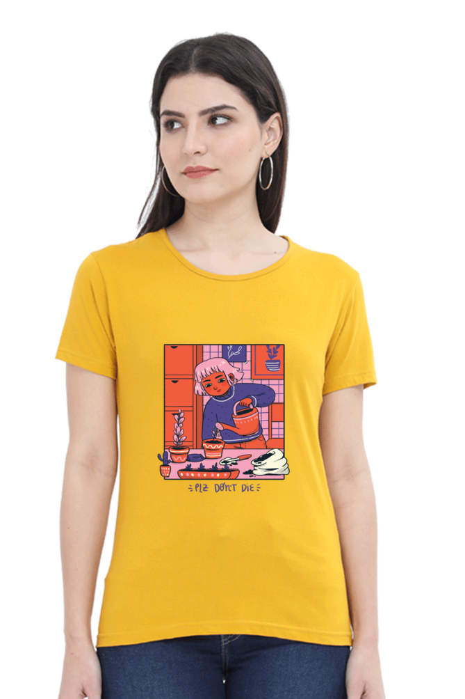 Girl Watering Plant T-Shirt