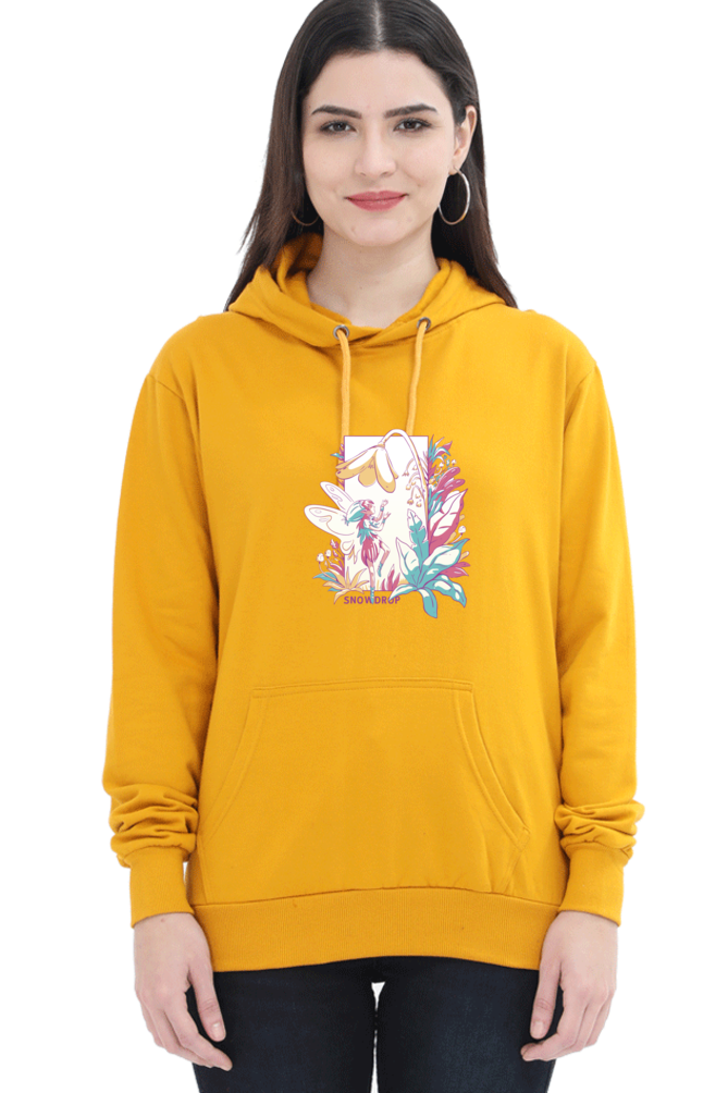 Small Fairy With Flowers Hooded Sweat Shirt