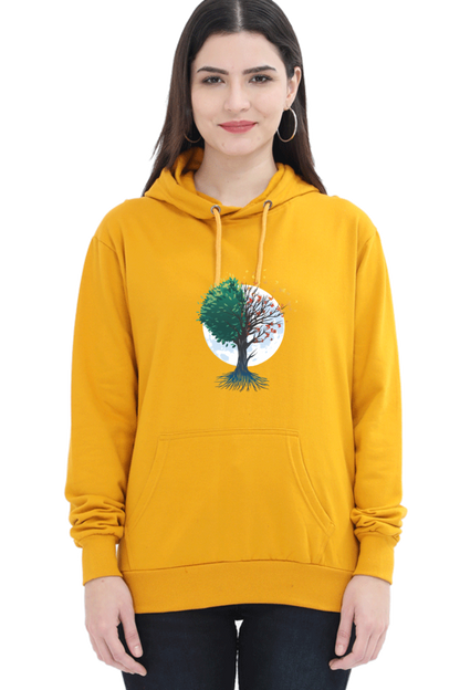 Tree Of Butterflies Autumn Hooded Sweat Shirt