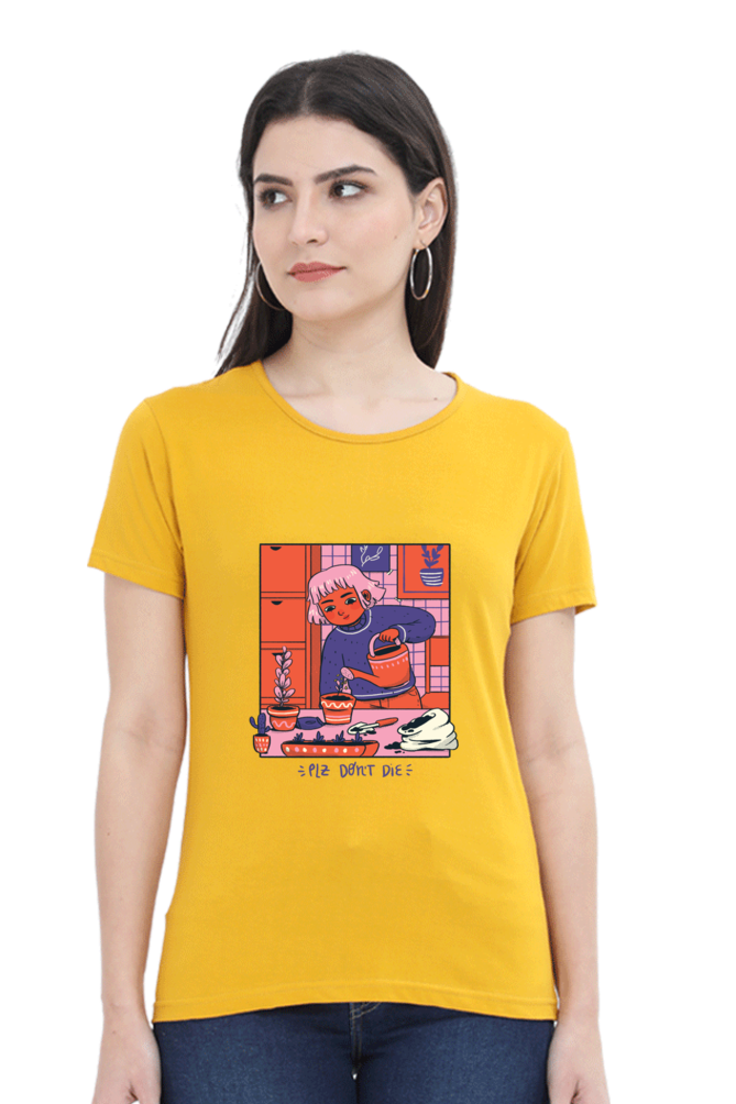 Girl Watering Plant T-Shirt
