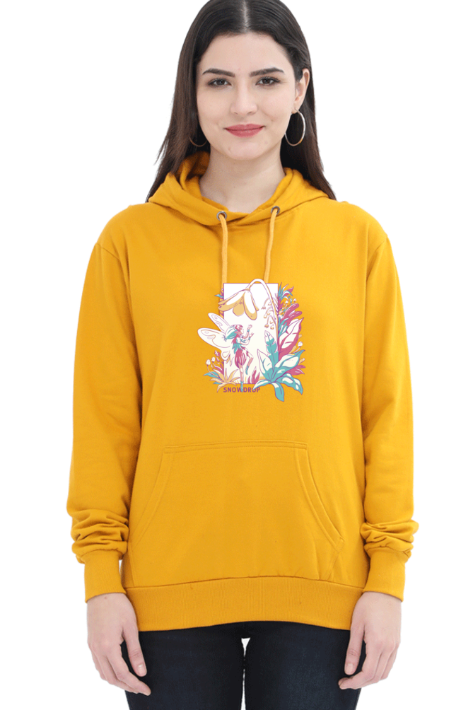 Small Fairy With Flowers Hooded Sweat Shirt