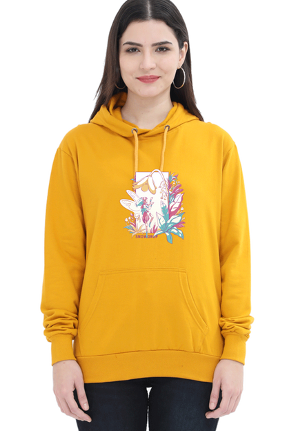Small Fairy With Flowers Hooded Sweat Shirt