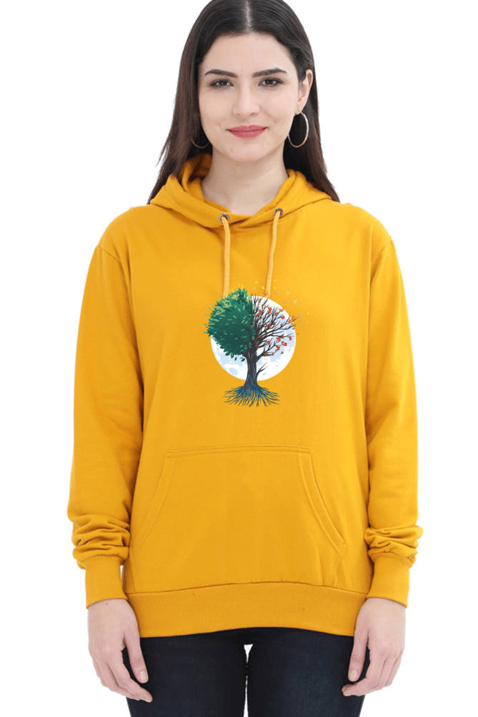 Tree Of Butterflies Autumn Hooded Sweat Shirt