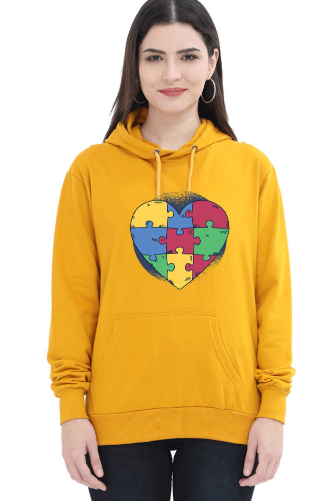Autism Heart Puzzle Hooded Sweat Shirt