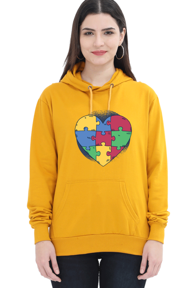 Autism Heart Puzzle Hooded Sweat Shirt