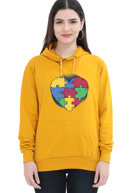 Autism Heart Puzzle Hooded Sweat Shirt