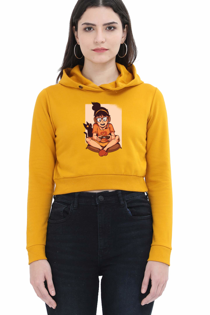 Gamer Girl Crop Hoodie