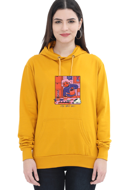 Girl Watering Plant Hooded Sweat Shirt
