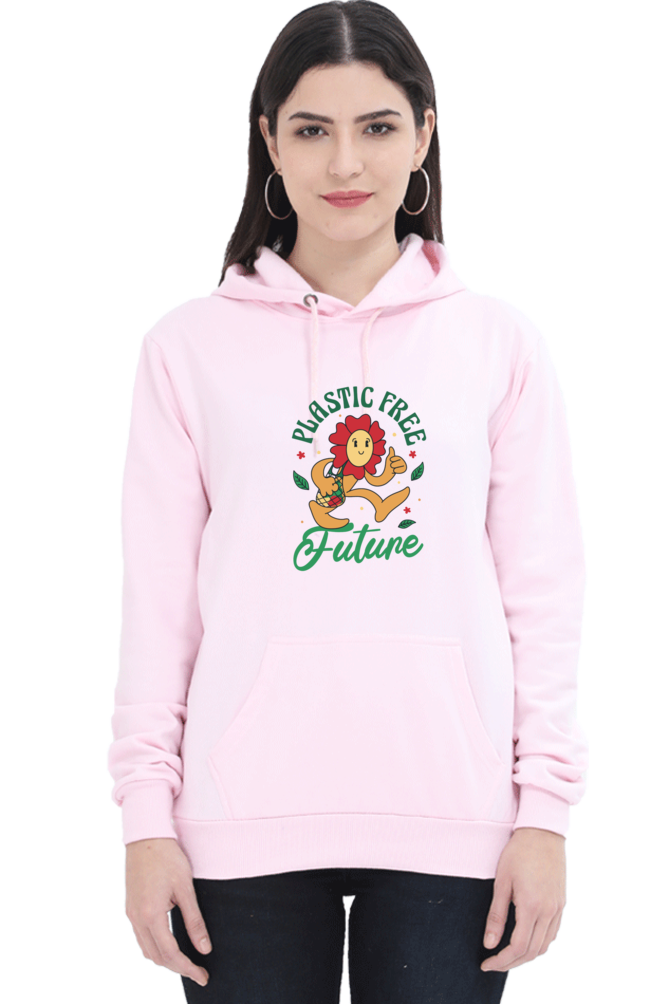 Plastic Free Flower Hooded Sweat Shirt