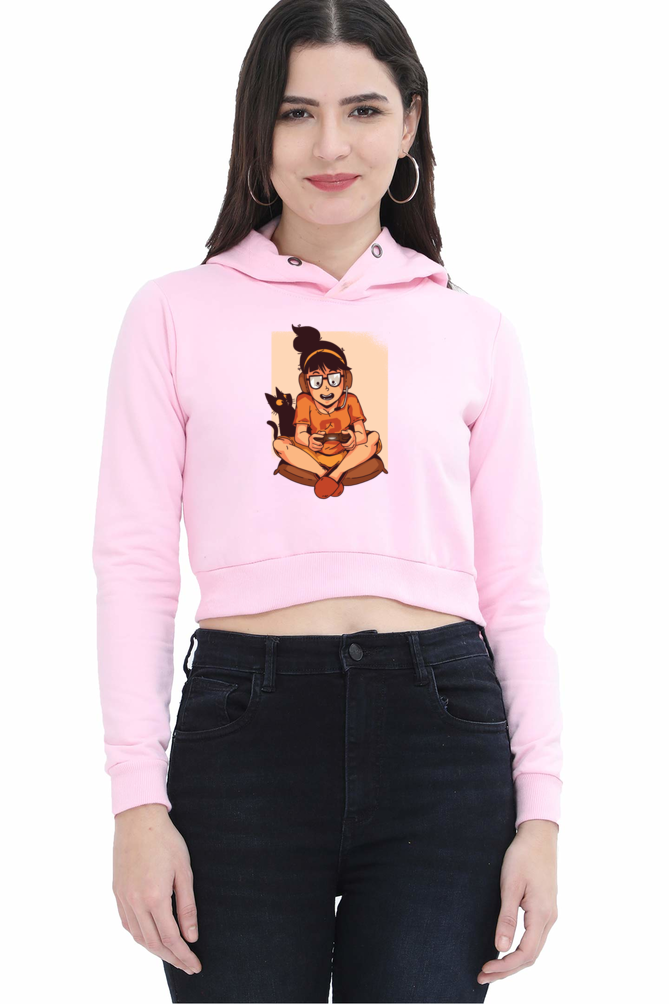 Gamer Girl Crop Hoodie