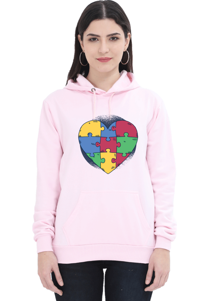 Autism Heart Puzzle Hooded Sweat Shirt