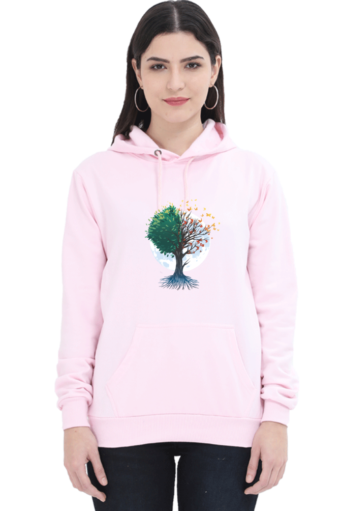 Tree Of Butterflies Autumn Hooded Sweat Shirt