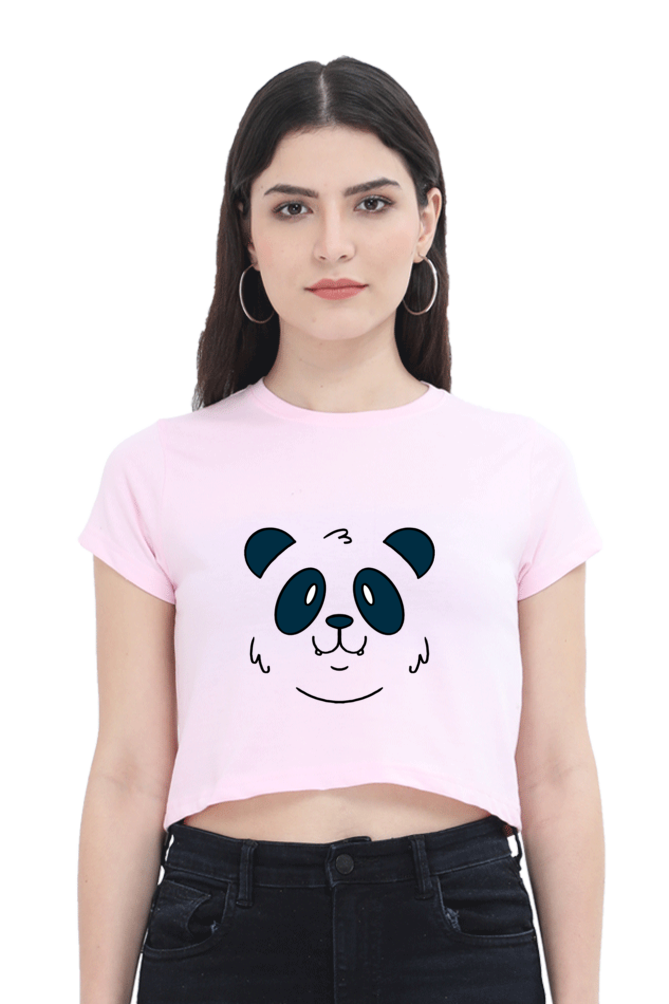 Panda Face Crop Top