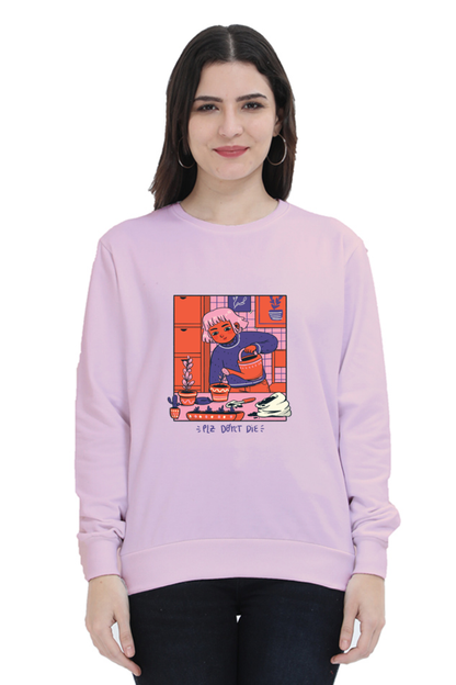Girl Watering Plant Sweatshirt