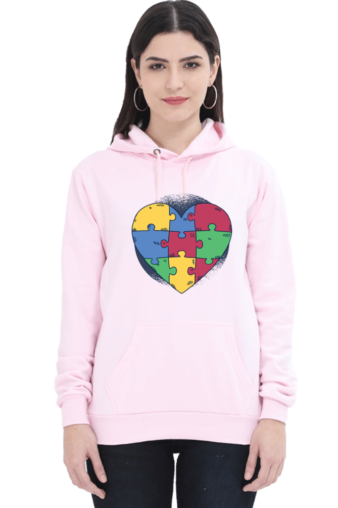 Autism Heart Puzzle Hooded Sweat Shirt