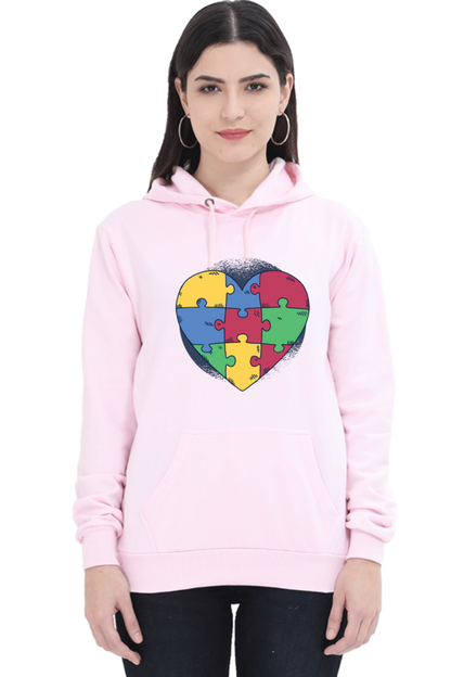 Autism Heart Puzzle Hooded Sweat Shirt