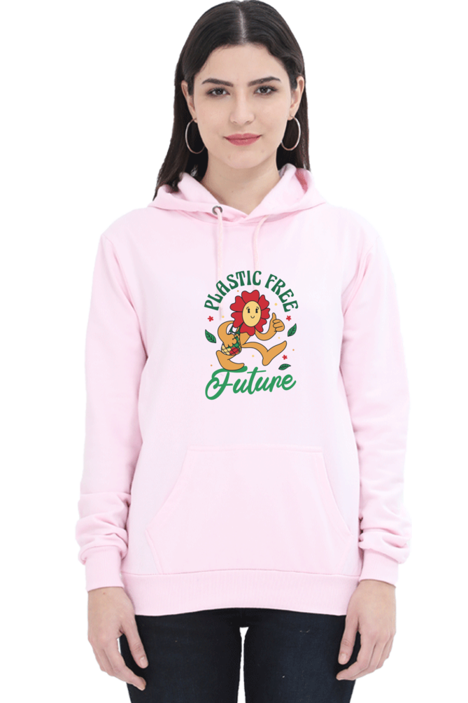 Plastic Free Flower Hooded Sweat Shirt