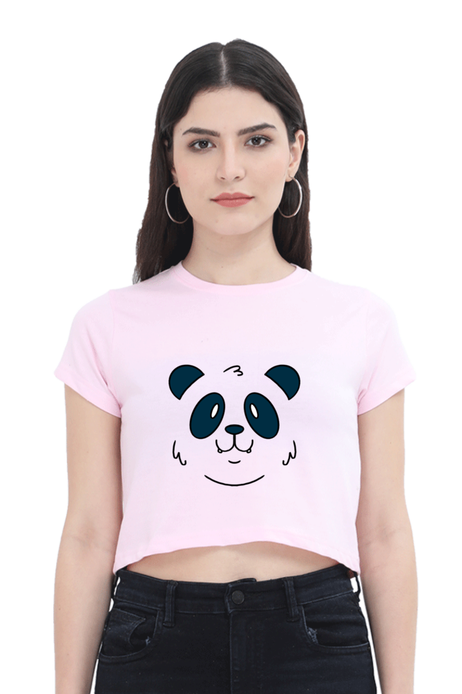 Panda Face Crop Top