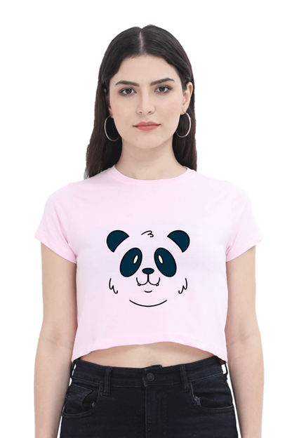 Panda Face Crop Top