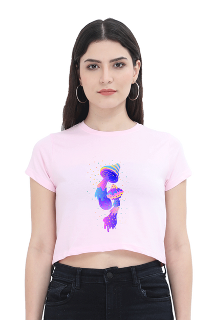 Psychedelics Mushroom Crop Top